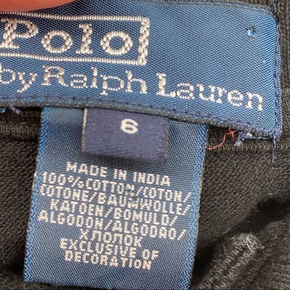 🐱Polo Ralph Lauren Polo Black sz 6 - Picture 3 of 3